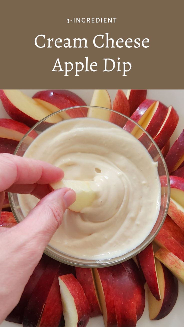 3-ingredient cream cheese apple dip