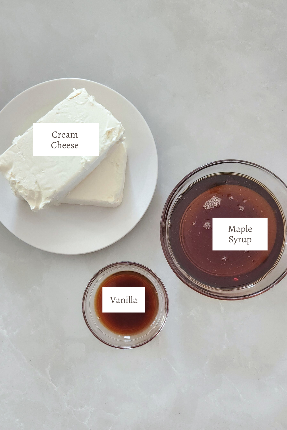 Ingredients for Cream Cheese Apple Dip