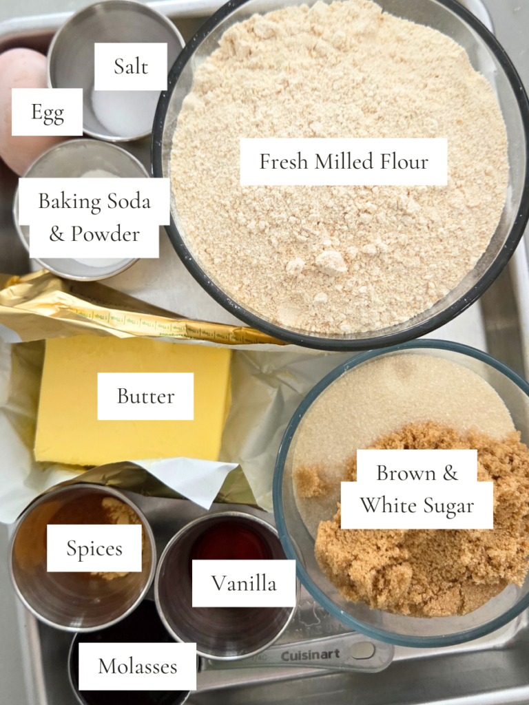 Chewy Fresh Milled Flour Gingerbread Cookies - The Fresh Milled Farmhouse