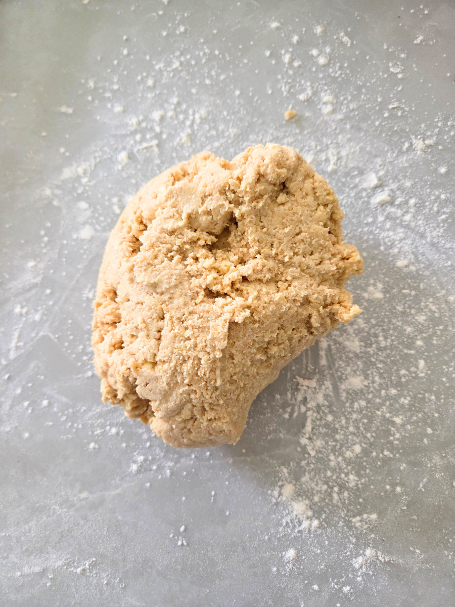 Shortcake dough mixed together before resting in the refrigerator.