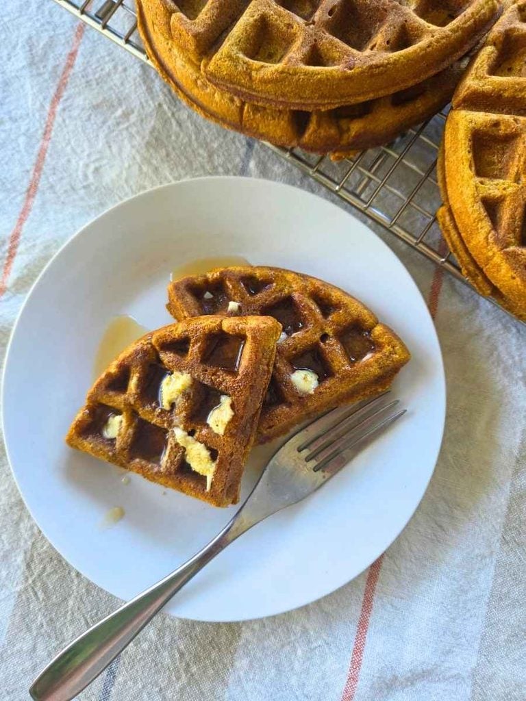 Fresh Milled Flour Pumpkin Waffles