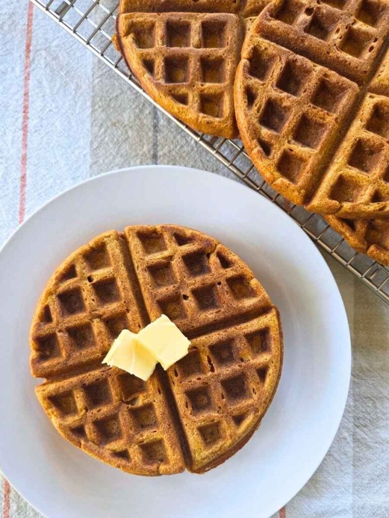 Fresh Milled Flour Pumpkin Waffles