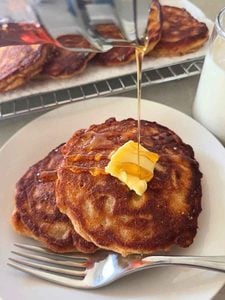 Fresh Milled Flour Apple Fritter Pancakes